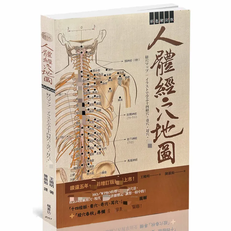 现货 人体经穴地图 彩色增订版（第二版） 枫书坊铜版纸大尺寸