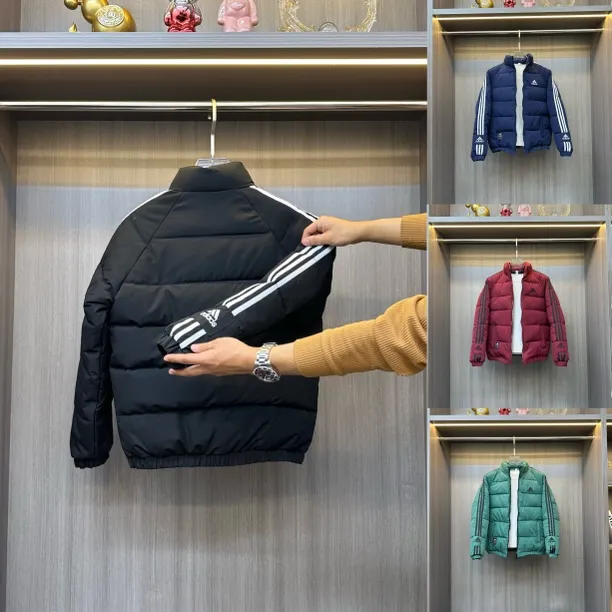 新款冬季必备立领加厚保暖时尚百搭刺绣休闲棉服外套8217