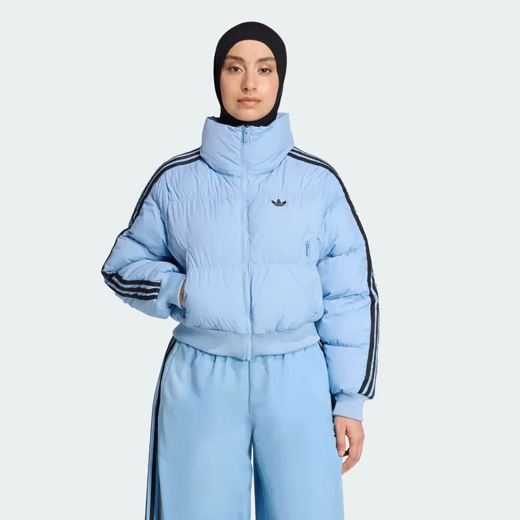 adidas阿迪达斯三叶草女子CROPPED PUFF厚棉服JX2969