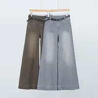 【邂逅的秋天】外贸品牌早秋直筒阔腿女士牛仔裤（251789t）2938