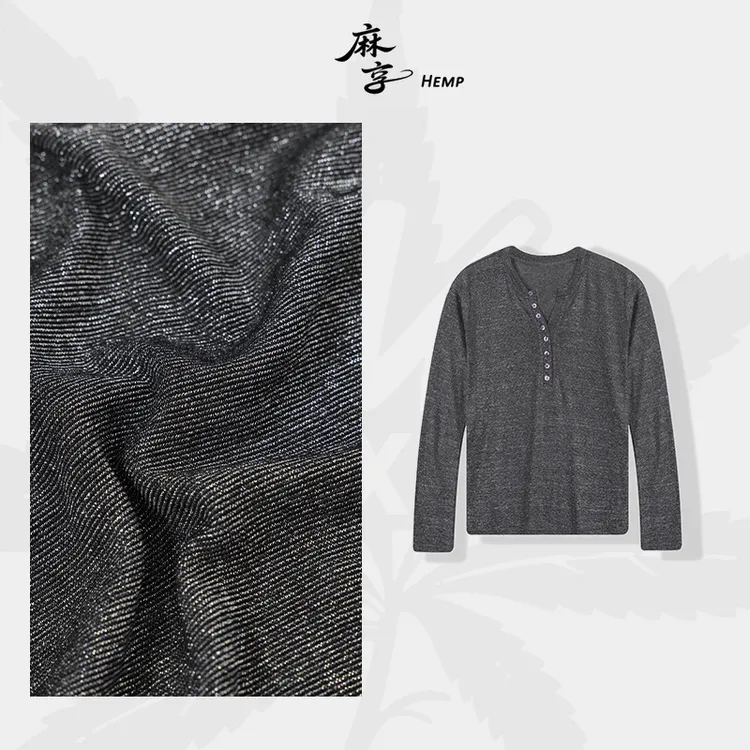 麻享【细闪】天丝羊毛长袖套头T恤女士秋季休闲时尚上衣FSY50977
