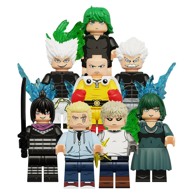 World Minifigs动漫系列一击男奇玉杰诺撕拼装积木人仔玩具