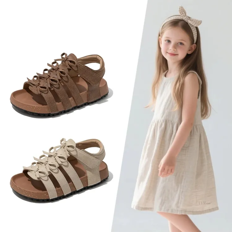 ABC女童鞋子儿童公主勃肯凉鞋2025新款夏季洋气超火女孩软底童鞋