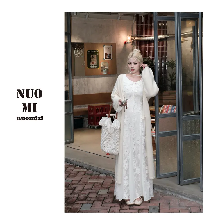 ZOZ糯米子[微拉小姐衫]法式针织衫显瘦收腰时尚宽松优雅风外套