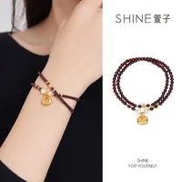 XZ/萱子饰品萱子石榴石淡水珍珠手链色泽通透高级温润复古优雅