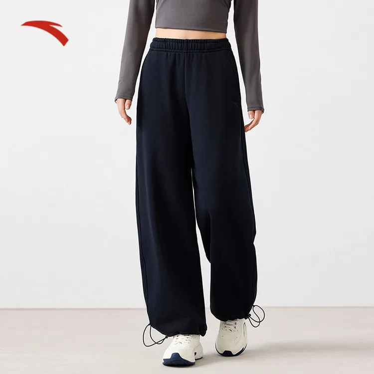 【年终大促】安踏松弛裤直筒裤女宽松百搭舒适卫裤秋冬阔腿裤休闲裤