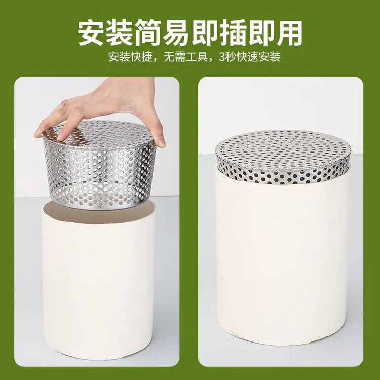 PVC排烟排气下水管防鸟罩卫生间厨房304不锈钢过滤网防护网管接