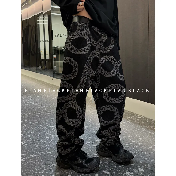 RICH陈发财【绳结/牛仔裤】时装秀！有品穿搭设计款男女牛仔长裤8135