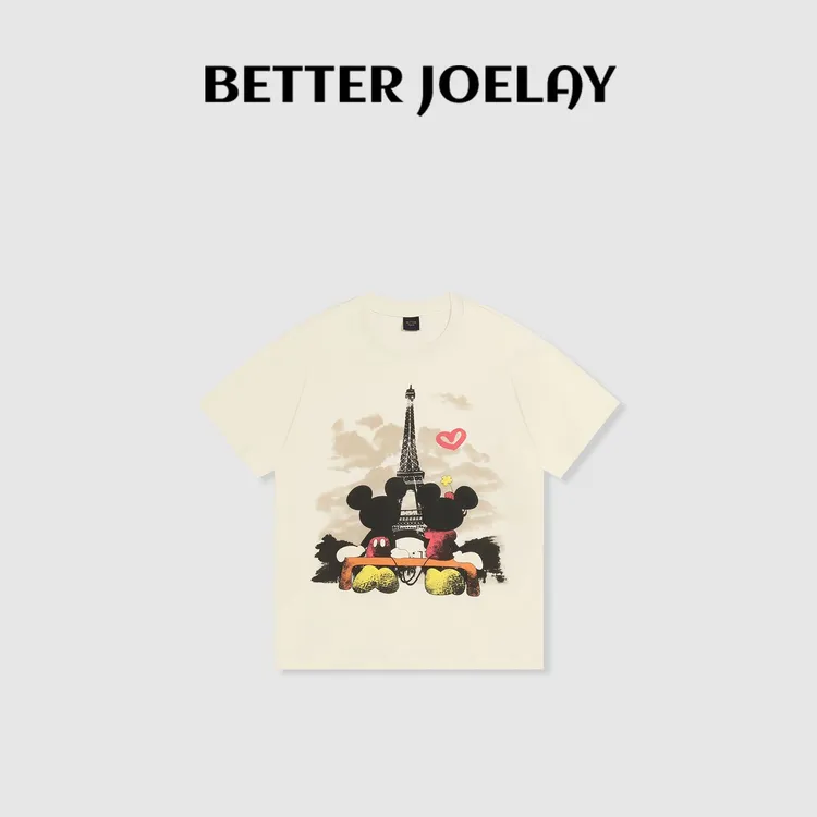 BETTER JOELAY -中版【米奇之旅】百搭高级感微宽松短袖T恤KH1821