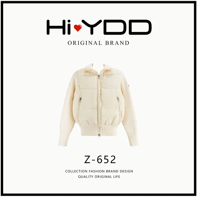 YDD•「Z-652」冬季休闲百搭时尚高级感立领保暖长袖外套女MM-8228