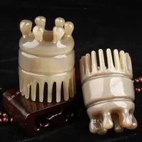 正宗牛角梳子按摩梳头疗顺发通经络穴位洗头梳头多功能加厚胖墩