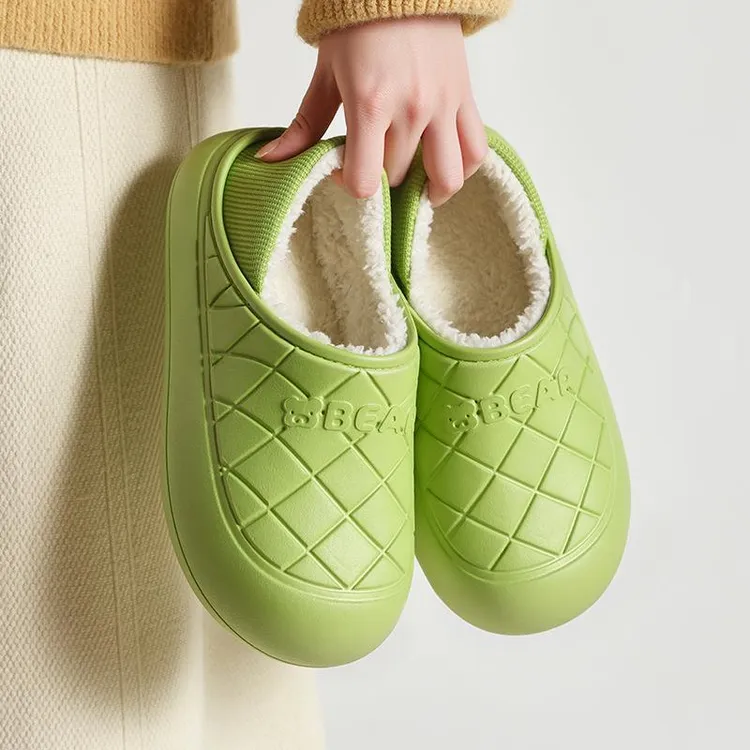防水包跟棉拖鞋冬季2025新款男女款情侣室内家居保暖防滑外穿棉鞋