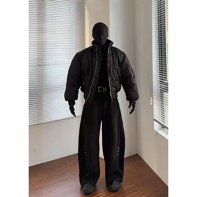 cleanfit幽灵弯刀西裤男款垂坠感高级感小众铆钉设计感阔腿休闲裤