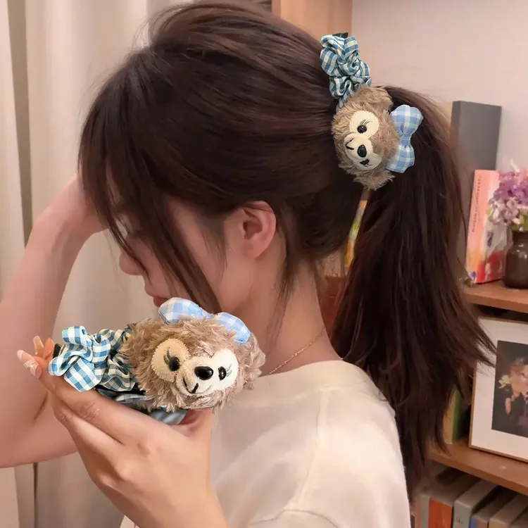 巨显发量香蕉夹女卡通达菲熊后脑勺盘发大号马尾夹高级感头饰发夹