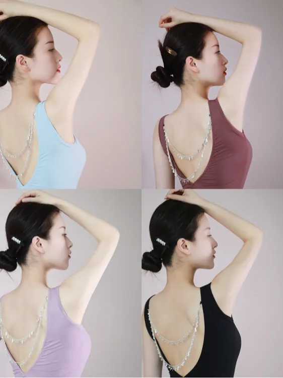 【BISITTY舞服】「碎光星辰」T42拉丁摩登彩色美背链条露背连体衣显瘦