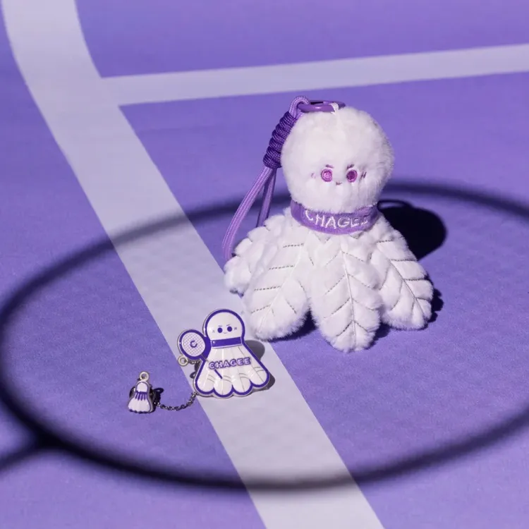 CHAGEE霸王茶姬福建限定羽毛球周边毛绒公仔挂件可爱玩偶冰箱贴