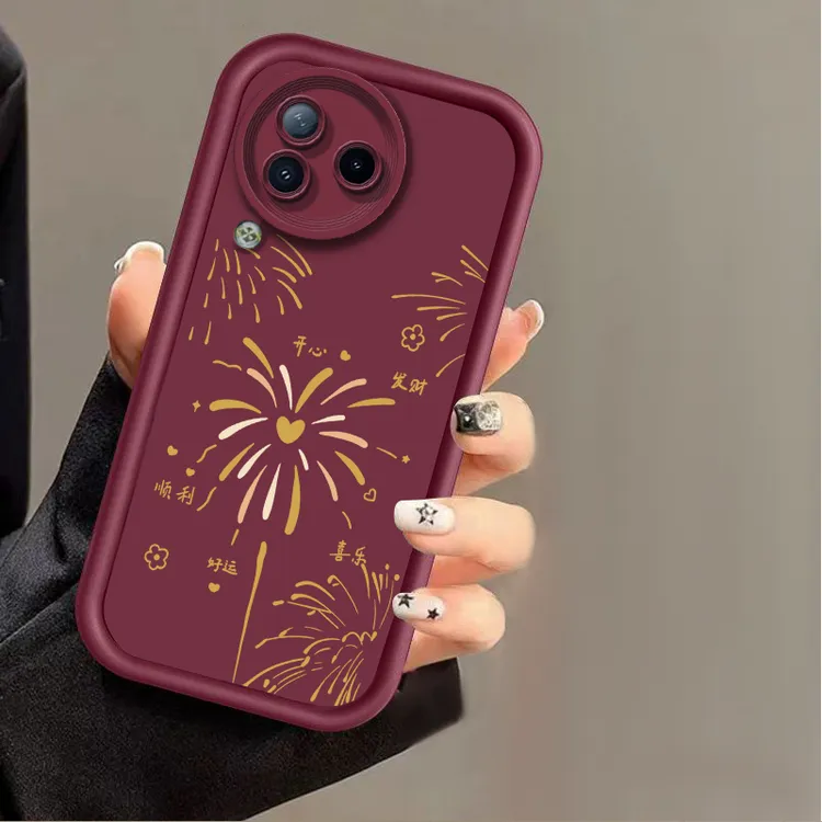 壳玛仕新年烟花适用小米CIVI3手机壳CIVI2新可爱小米civi卡通软壳