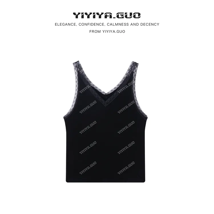 yiyiya.Guo艺艺吖休闲时尚百搭蕾丝边吊带080316SS52