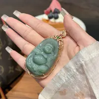 【凰一品】俄料碧玉佛公吊装18k金