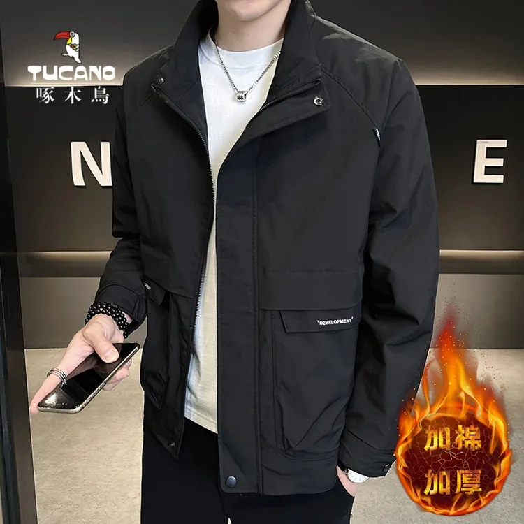 TUCANO/啄木鳥春季新款档百搭帅气次休闲男外套加棉立领夹克男士