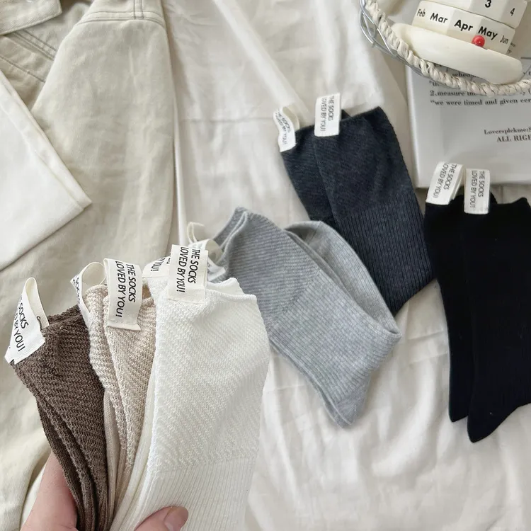 布标女中筒袜子春夏堆堆袜女袜批发韩版个性潮袜