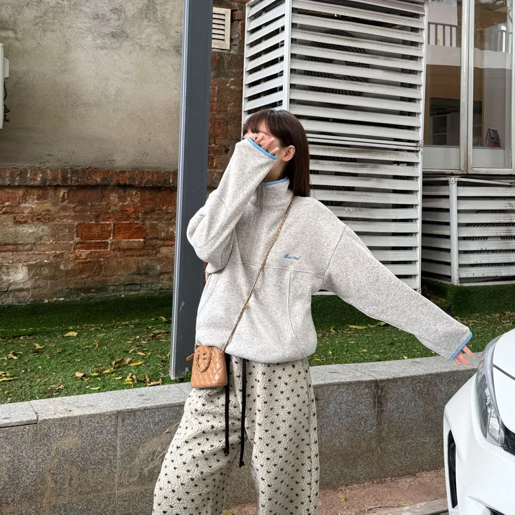 SEVENFUOO-磨毛【半拉链】卫衣