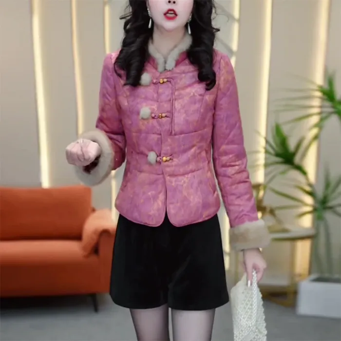 冬季加厚加棉棉服保暖修身百搭显瘦优雅时尚大气时尚优雅棉服外套