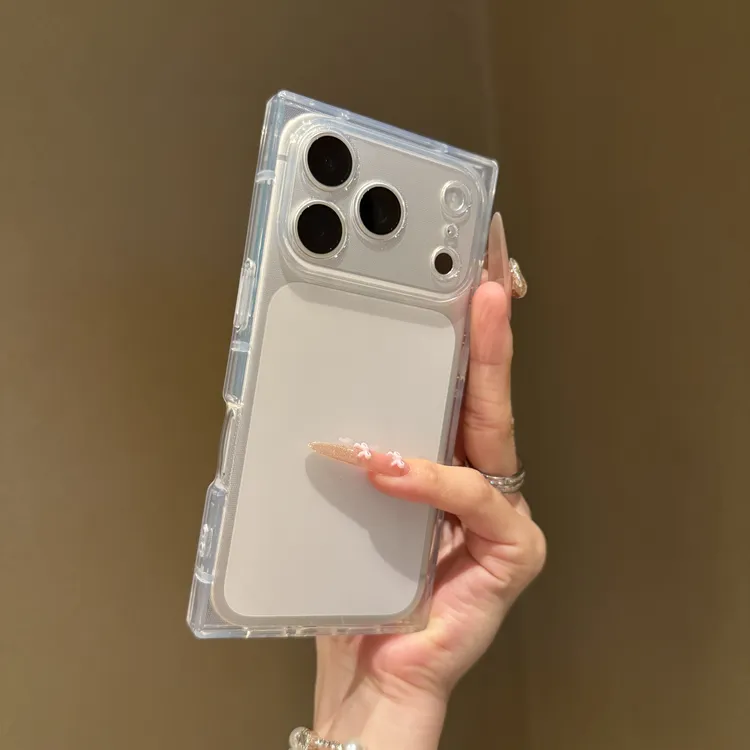 方形透色硅胶软壳适用苹果17promax手机壳iPhone16防摔15简约14软