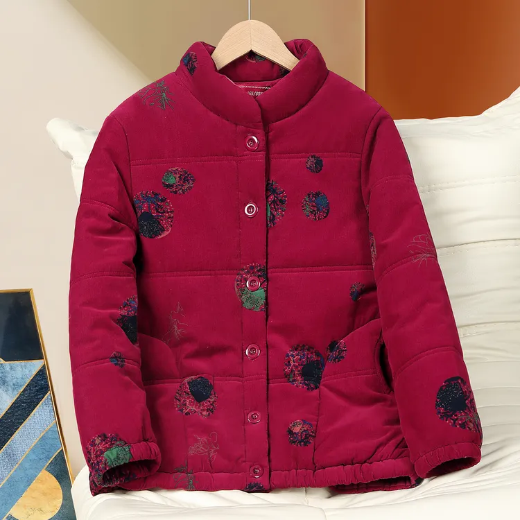 中老年人冬装女奶奶100%纯棉加厚棉衣外套老人棉服老太太妈妈棉袄