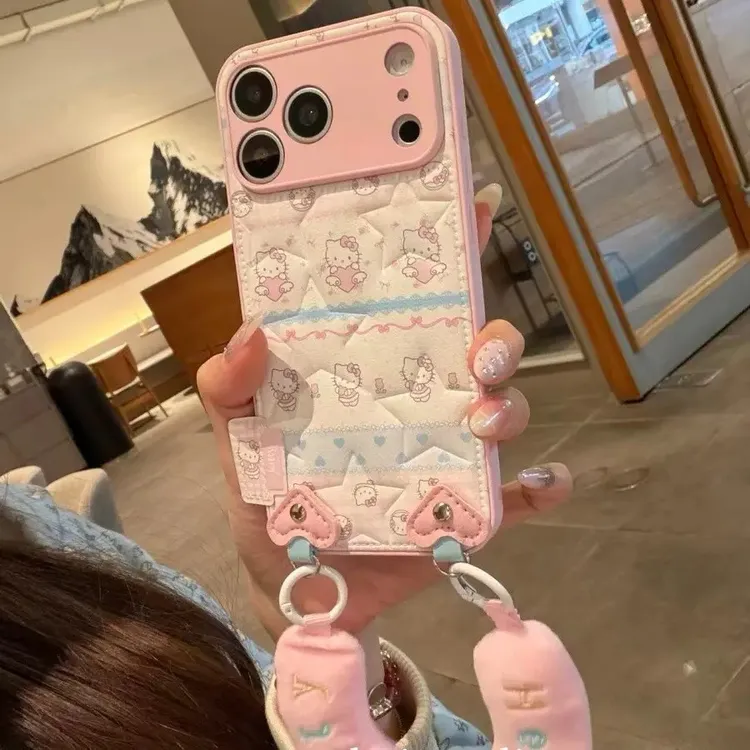 可爱少女心星星压印kitty适用苹果17ProMax手机壳保护套16/15防摔