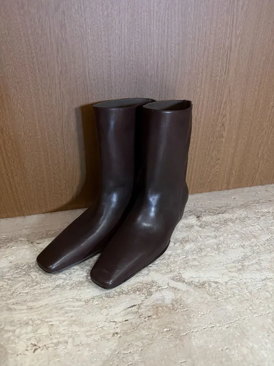 TANTAN 时尚气质百搭鹿皮高跟时装靴3726