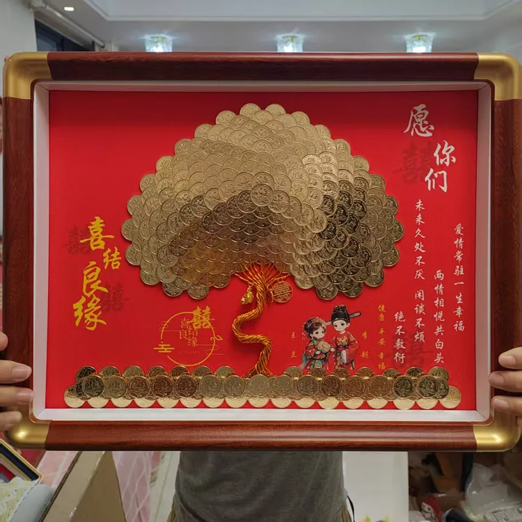 定制专拍福字贴模版绒布客厅挂件装饰过寿字相框手工diy礼物