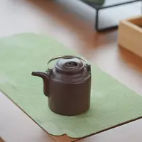 洋桶壶  全手工制作/陶刻   紫泥/160毫升