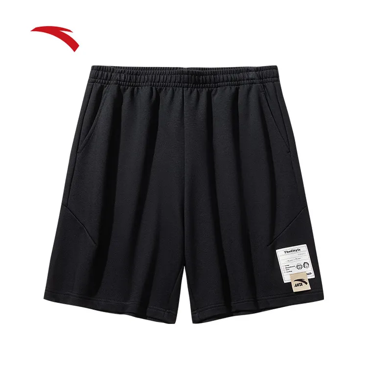 安踏男裤2025年夏季新款舒适亲肤透气运动健身男裤针织五分裤中裤