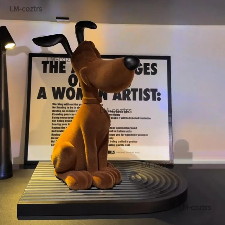 卡通小狗狗摆件客厅入户玄关电视柜酒柜轻奢小众高级感装饰品