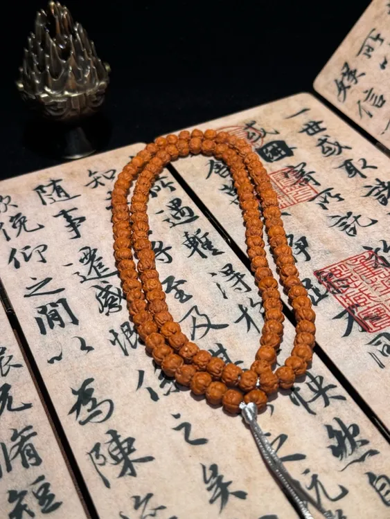 五爪金龙小佛手108✖️6mm三日红小金刚菩提多圈文玩男女士