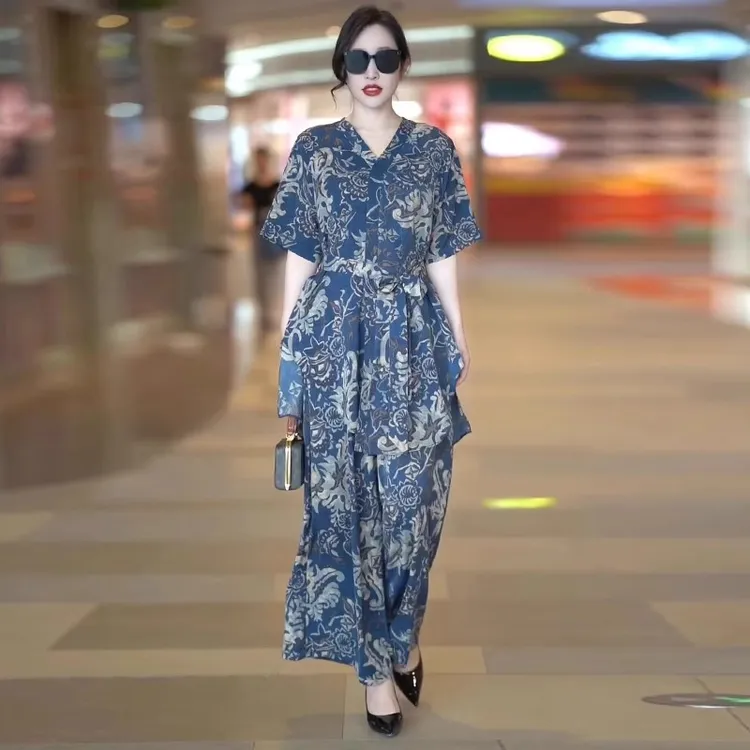 气质妈妈真丝春夏显瘦宽松加肥女装夏装母亲节洋气衣服