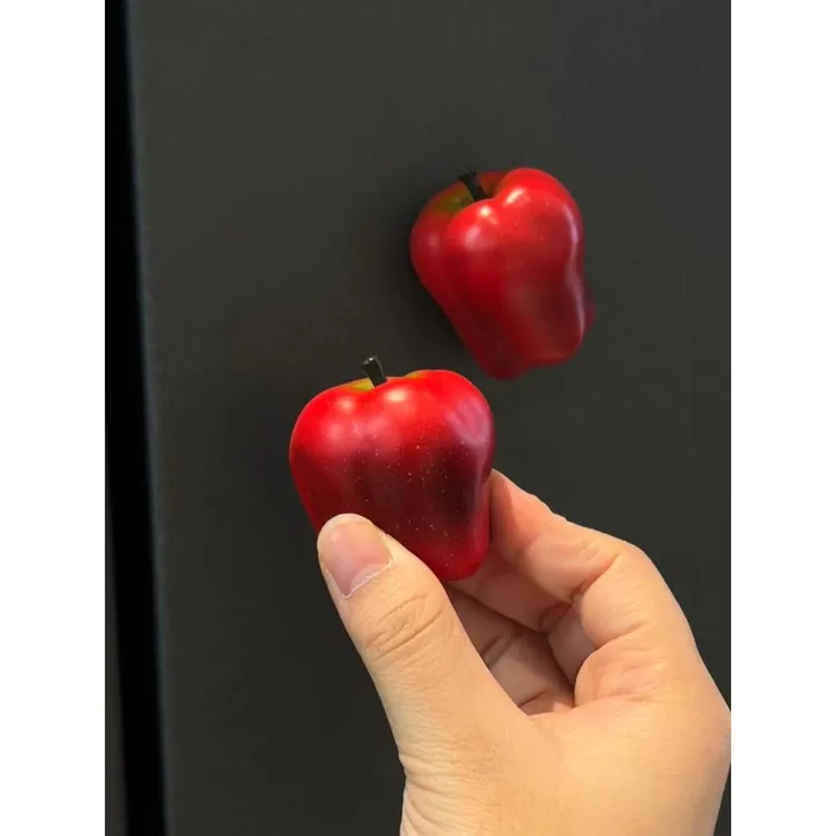 ANNA仿真苹果磁吸冰箱贴创意树脂可爱食玩磁力贴留言固定贴装饰摆