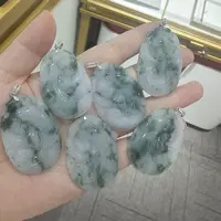 Y51缅甸天然A货翡翠大如意S925银镶吊坠（多样性发其一）