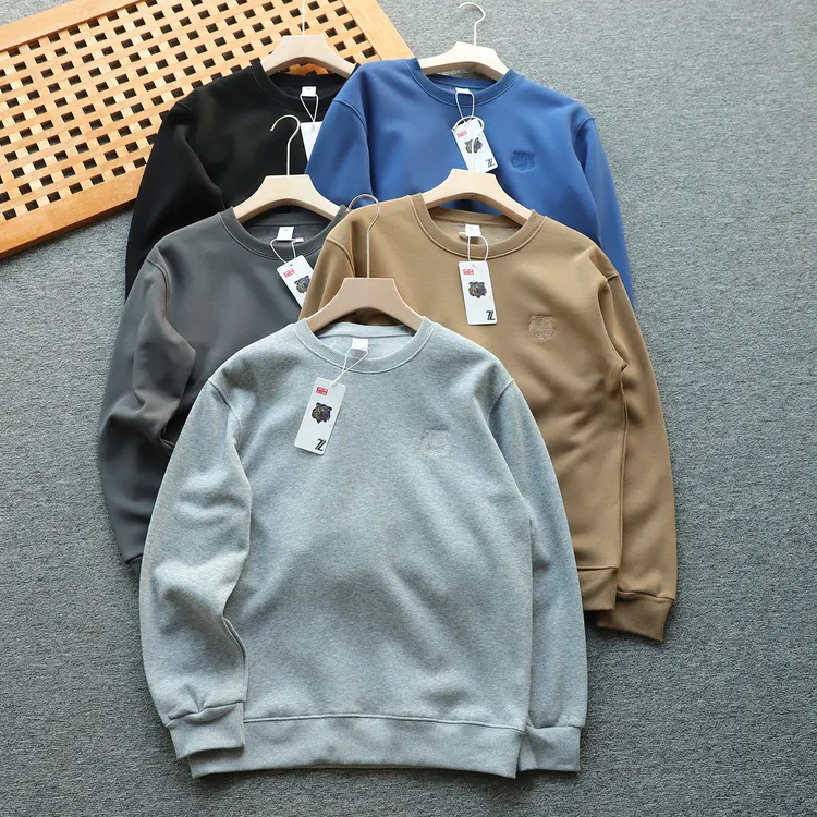 日单 虎头加绒加厚保暖圆领卫衣秋冬 内里超柔绒