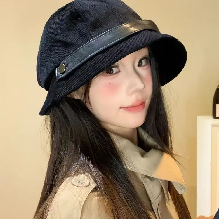 闪电小狗 灯芯绒渔夫帽*一帽多戴可做小礼帽 高骑车可戴