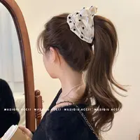 木子秋时髦洋气~水滴缎面盘发香蕉夹ins高级感精致优雅复古搭发夹