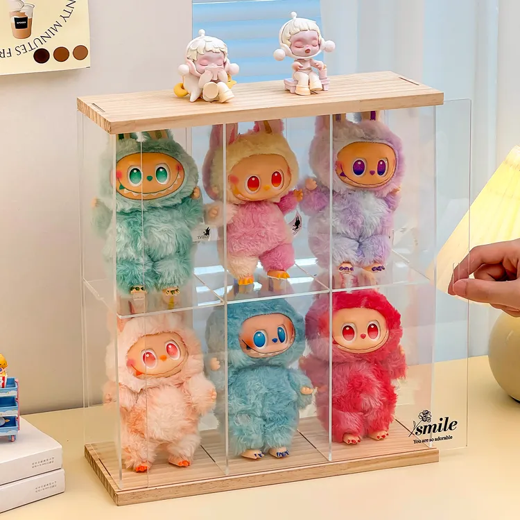 【唯兮】labubu展示盒亚克力拉布布星星人搪胶娃娃置物架潮玩收纳盒