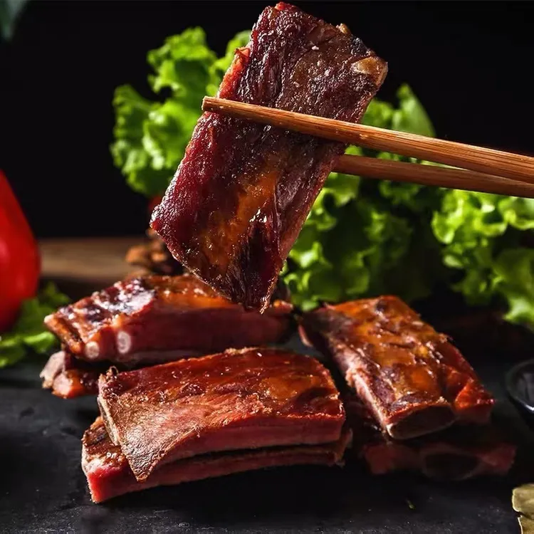 {吴老幺助农}腊排骨 贵州特产柴火烟熏农家腊排骨  现称现卖