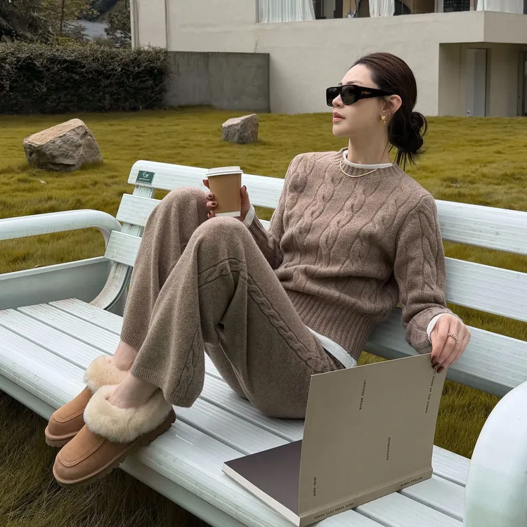 王嬛嬛MsLime【岩彦】山羊绒&绵羊毛上衣裤子 HD2C0853 秋冬服装