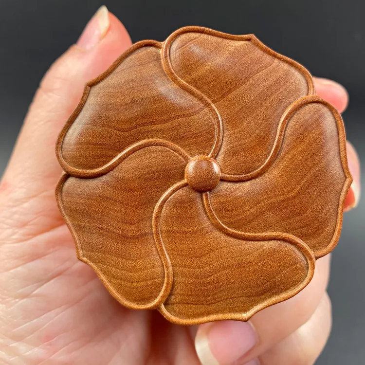 品香盒老山檀香黑肉老料葵花盒56mm×34mm