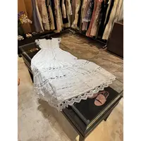 WW2025新款女士白色气质时尚长款蕾丝连衣裙W201267