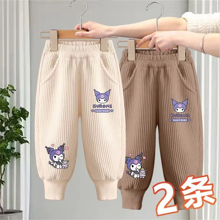 女童裤子春秋季新款儿童装休闲运动裤中大童宝宝洋气灯芯绒长裤