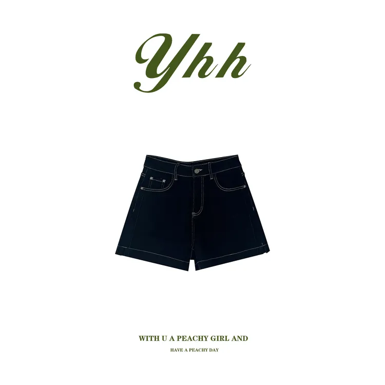 【余欢欢】夏季韩系时尚休闲百搭通勤牛仔短裤-YHK50190