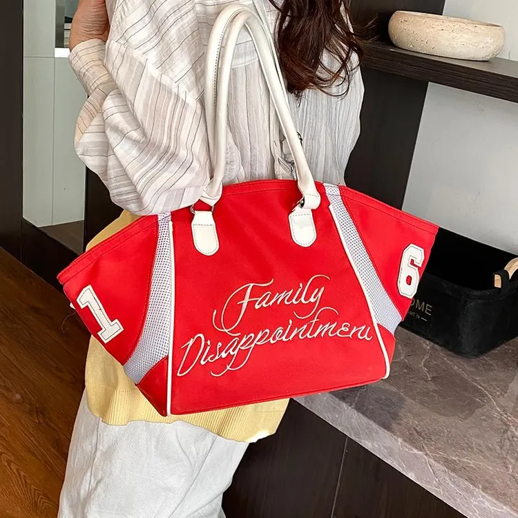 休闲包包女式2025新款潮流行时尚百搭布包通勤单肩包大容量托特包